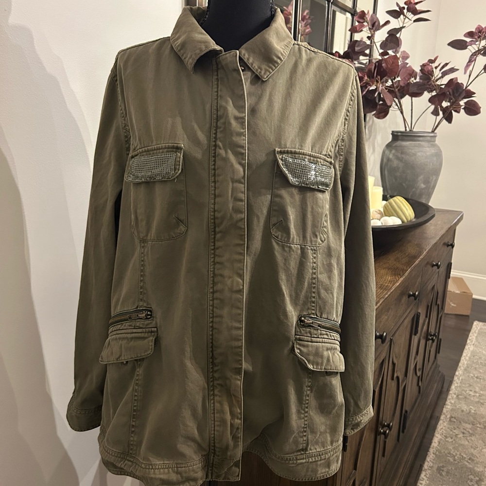 Torrid beautiful all cotton utility jacket